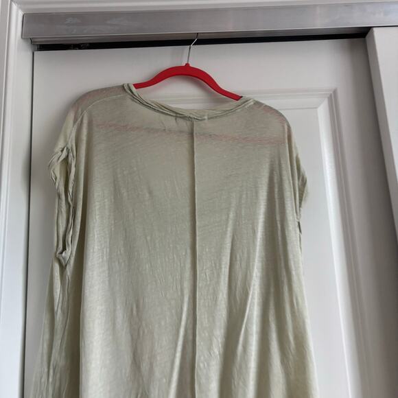 We The Free Ponderosa Tee Sz M Linen Blend Lounge Green - Picture 4 of 10